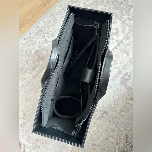 Black Leather Dagne Dover Daily Tote - Picture 4 of 4